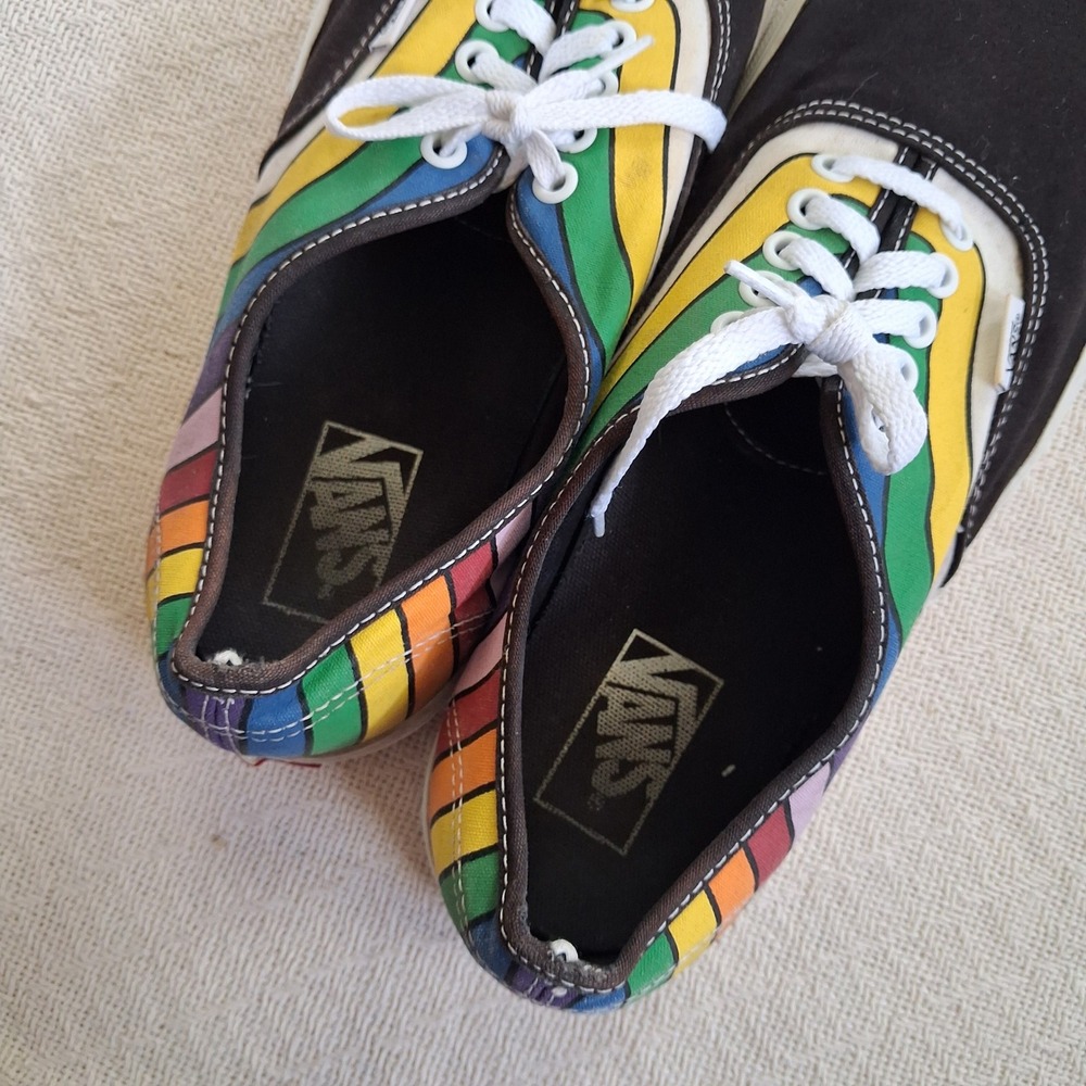 vans refract rainbow sneakers kidcore indie pop retro pride size 10.5 - Picture 6 of 9